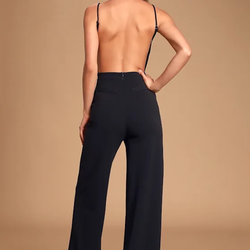 Lulu's Something to Behold Black Jumpsuit Medium